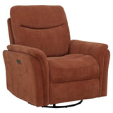Adler - Upholstered Power Swivel Glider Recliner