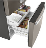 GE GNE27JMMES - 36 in. 27 cu. ft. French Door Refrigerator with Internal Water Dispenser - Fingerprint Resistant Slate