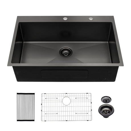 Topmount Kitchen Sink 16 Gauge, Single Bowl
