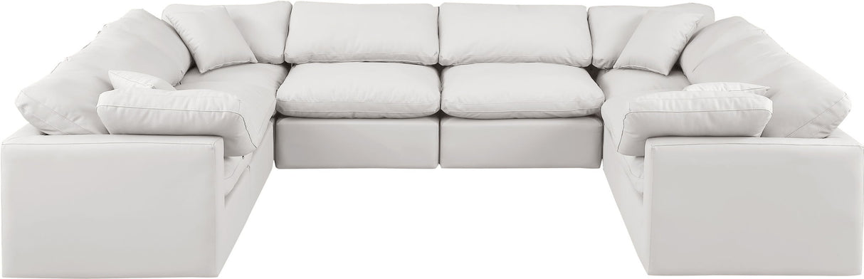 Indulge - Faux Leather 8 Piece Modular Sectional