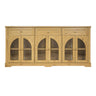 Sideboard Cabinet With 3 Drawers And 6 Arched Glass Doors