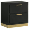 Modern Luxury Nightstand With 2 Drawer Storage