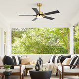 Reversible DC Motor Ceiling Fan With Dimmable LED Light For Living Room
