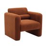 Modern Accent Chair Lambskin Sherpa Fabric Upholstered Comfy With Pillow