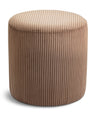 Roy - Round Microsuede Ottoman / Stool