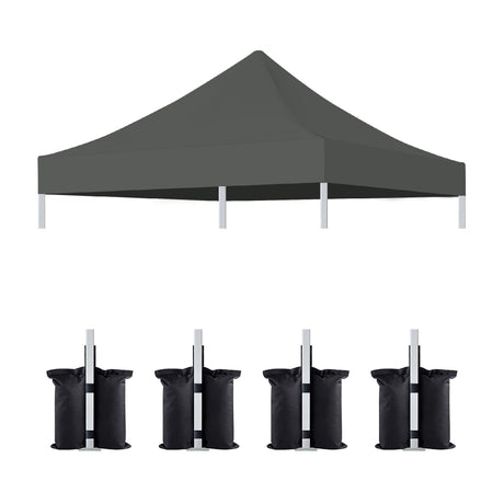 Canopy Replacement Top With 4 Pack W8 Bags, Pop Up Tent Cover Only, Frame Not Included