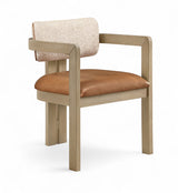 Ravina - Upholstered Dining Chair With Stained Natural Base (Set of 2)