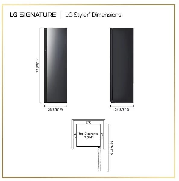 LG SIGNATURE SC5GQR8GA Styler steam closet interior