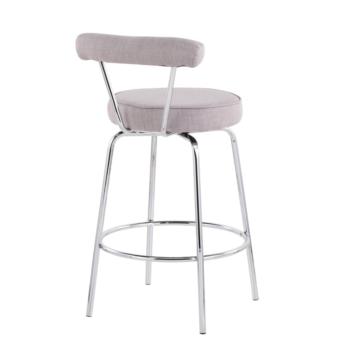 Rhonda - Contemporary Counter Stool (Set of 2) - Chrome Frame