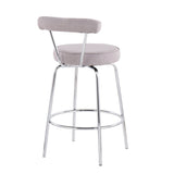 Rhonda - Contemporary Counter Stool (Set of 2) - Chrome Frame