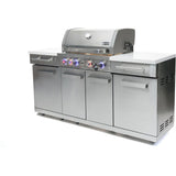 Mont Alpi Compact Series 6 Ft Natural Gas Outdoor Kitchen Island in Stainless Steel - MA-957RS