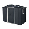 8Ft X 4Ft Outdoor Metal Storage Shed With Window And Metal Foundation For Backyard, Patio, Lawn
