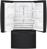 GE GFE28GELDS - 36 in. 27.7 cu. ft. French Door Refrigerator with Ice & Water Dispenser - Fingerprint Resistant Black Slate