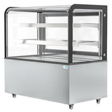 47 in. Dry Bakery Display Case with Front Curved Glass Protection, 14 cu ft. BDC-13C.