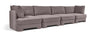 Hammond - Velvet Performance Fabric Upholstered 4 Piece Sofa