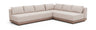 Solace - Olefin Performance Fabric 3 Piece Outdoor Patio Modular Sectional (Sofa, Loveseat & Corner Chair)