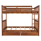 Bunk Bed With Ladders And 2 Storage Drawers