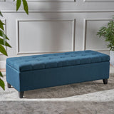 Upholstered Storage Ottoman Bench, Foot Rest For Bedroom