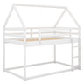 Low Bunk Bed With House Shaped Frame And Ladder