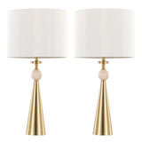 Cone - Travertine Table Lamp (Set of 2)
