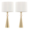 Cone - Travertine Table Lamp (Set of 2)