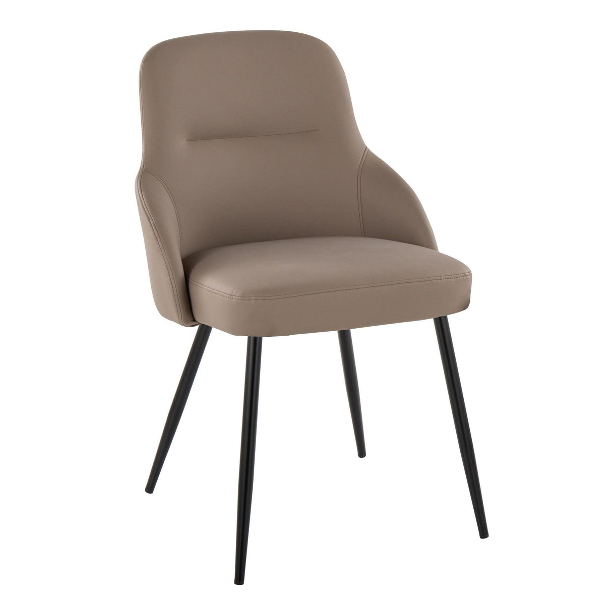 York - Upholstered Chair (Set of 2) - Black Metal Legs