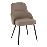 York - Upholstered Chair (Set of 2) - Black Metal Legs