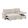 Upholstered Sleeper Sofa With Reversible Storage Chaise