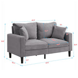 Modern Upholstered Loveseat Sofa, High Resilience