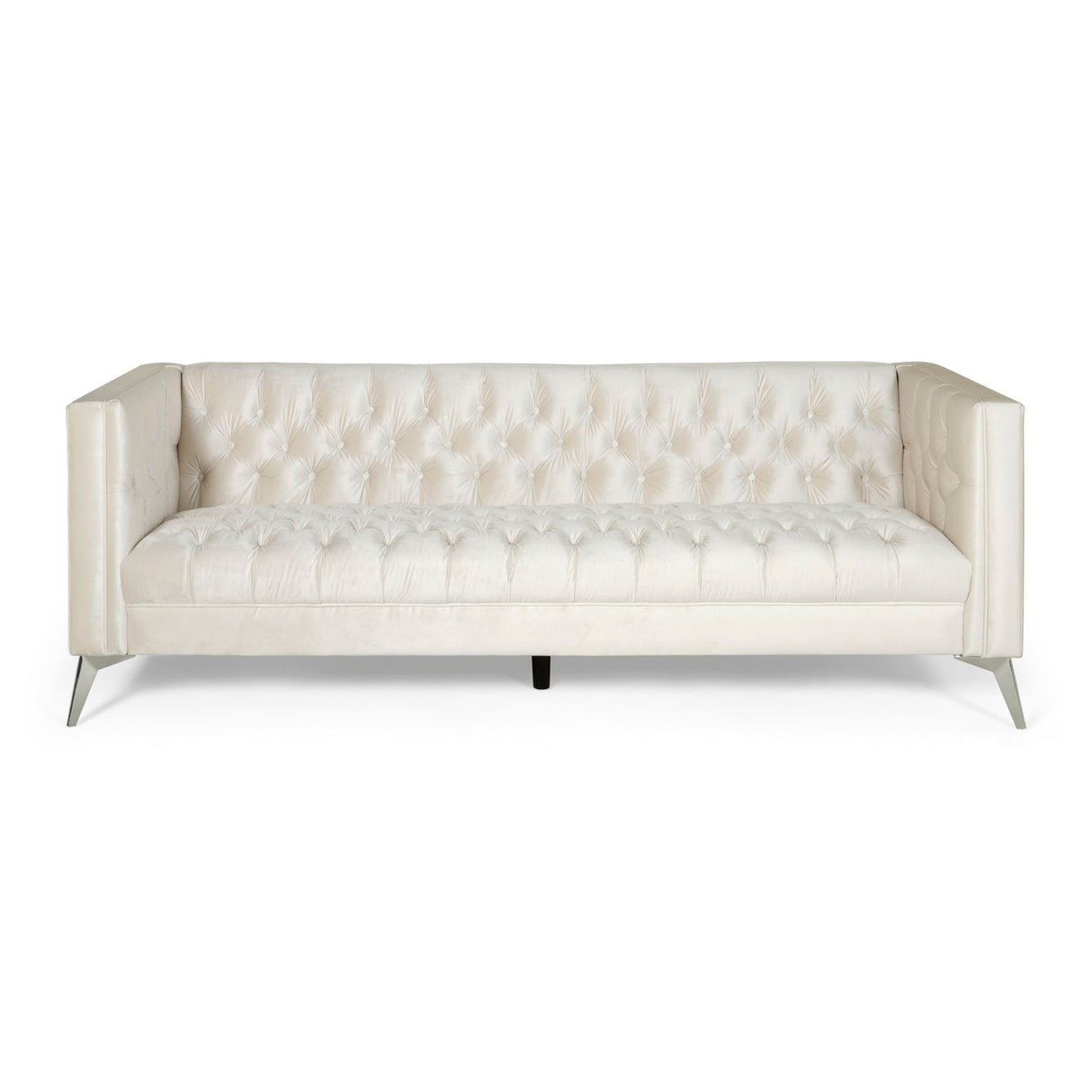 Contemporary 3 Seater Sofa With Button Tufting