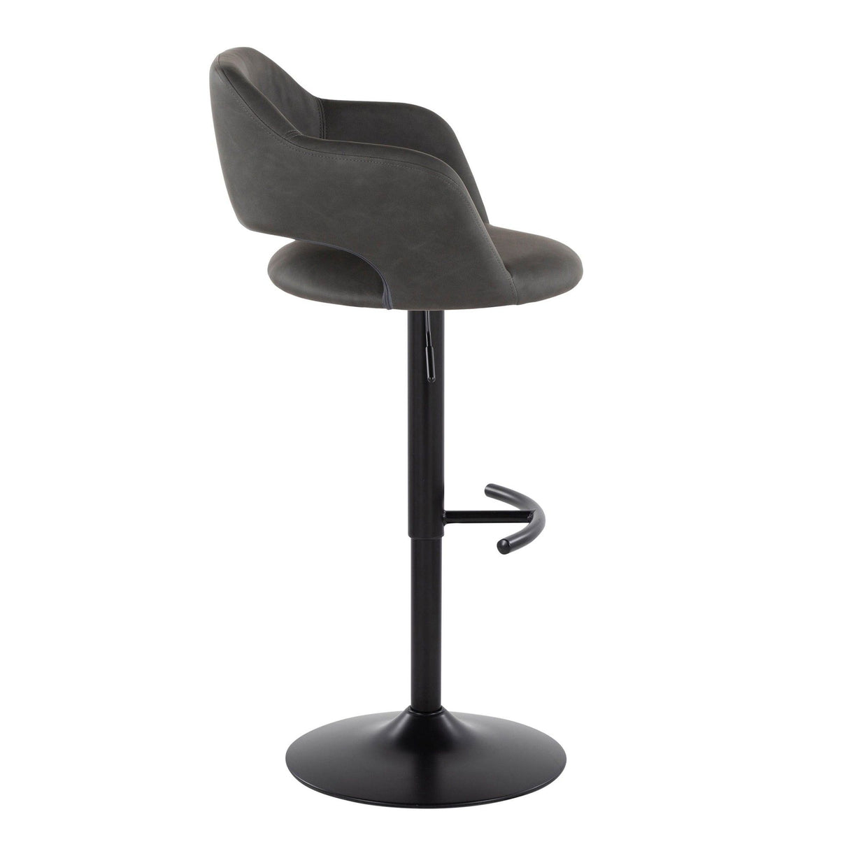 Margarite - Adjustable Barstool With Swivel - Black Metal (Set of 2)