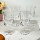 Leadingware Oval Halo Plastic Wine Glasses (Set of 4)