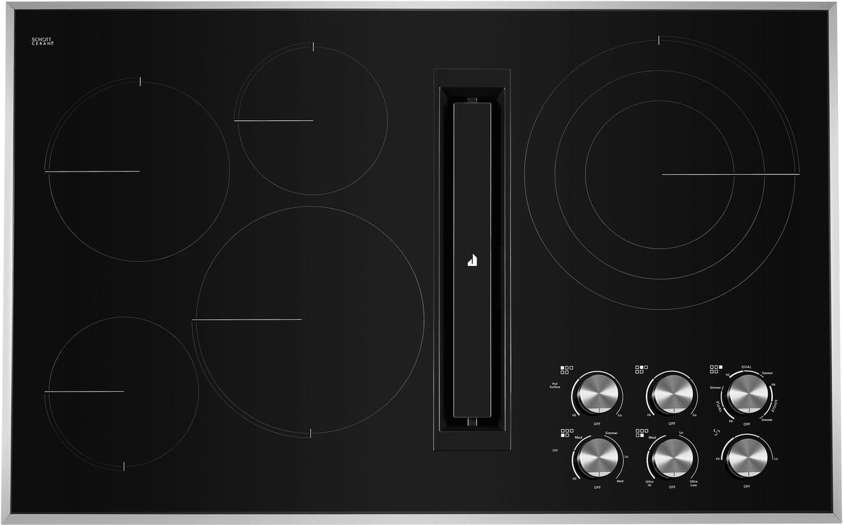 JennAir JED3536GS 36 inch electric downdraft cooktop stainless steel