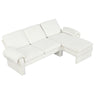 Convertible Futon Sofa Bed With Adjustable Backrest, Reversible Chaise Lounge And 2 Removable Armrest Pillows