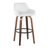 Daniella - 30" Fixed-Height Barstool (Set of 2) - White And Dark Brown