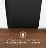 GE GDF510PGRBB 24 in. Front Control Flush-Mount Dishwasher with 59 dBa Sound Level, Dry Boost & Pocket Handle - Black