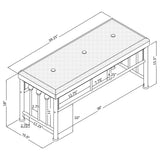 Upholstered Bench - Brown / Dark Bronze