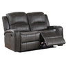 Manual Reclining Loveseat With Horizontal And Vertical Tufting