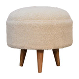 Rounded Footstool - Oak