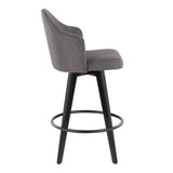 Ahoy - Fixed-Height Counter Stool (Set of 2) - Black Bamboo Legs