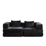 Convertible Floor Sofa Bed With Pillow Back Support Armrest