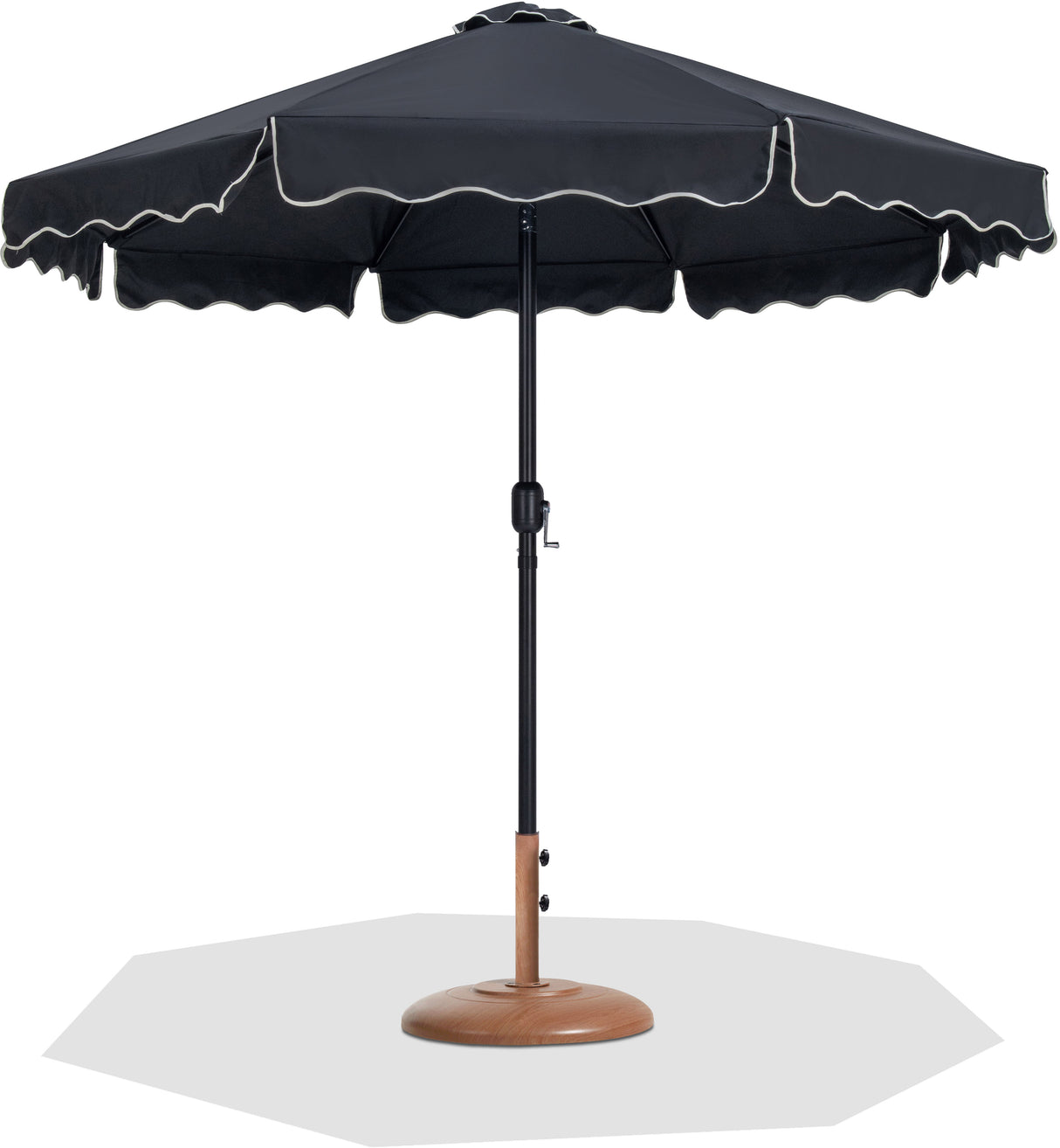 Amalfi - Patio Umbrella - Light Brown Base / Black Pole