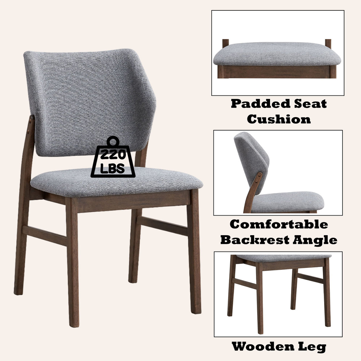 Sarha - Padded Seat Side Chair (Set of 2)