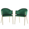 Modern Upholstered Dining Chair With Frame And Plush Velvet