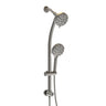 Multi Function Dual Shower Head System With 4.7" Rain Showerhead, 8 Function Hand Shower, Adjustable Slide Bar