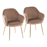 Buena - Dining Chair (Set of 2) - Gold Metal Legs