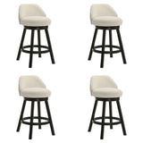 Erika - Modern Transitional Swivel Wood Counter Height Kitchen Bar Stool