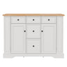 Sideboard Buffet Cabinet With 5 Drawers, 2 Cabinets, Adjustable Shelves