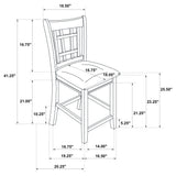 Davis - Counter Height Dining Chair Linen (Set of 2) - Light Oak