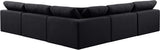 Comfy - 5 Piece Linen Modular Corner Armless Sectional